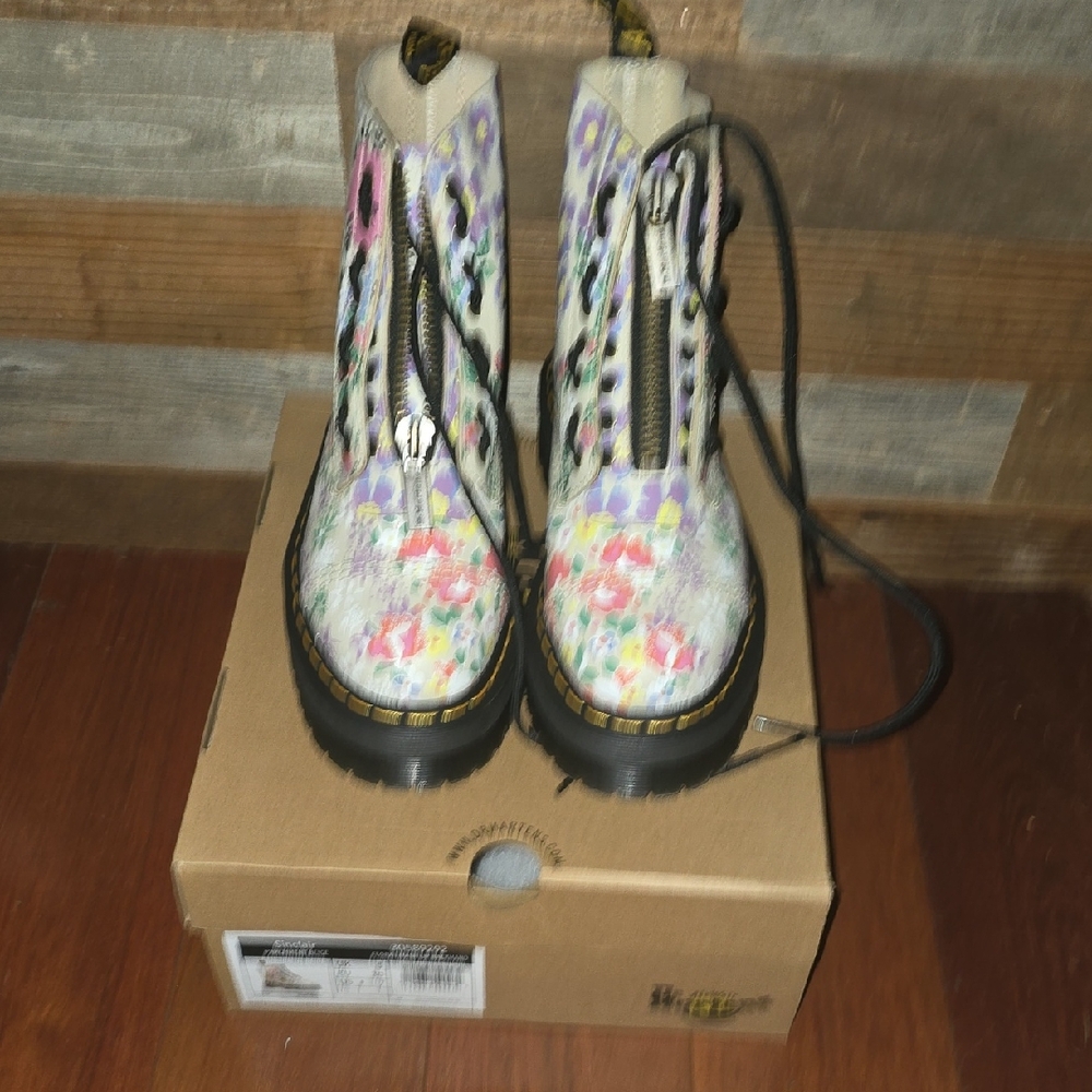 Dr. Martens Black Combat Moto Boots